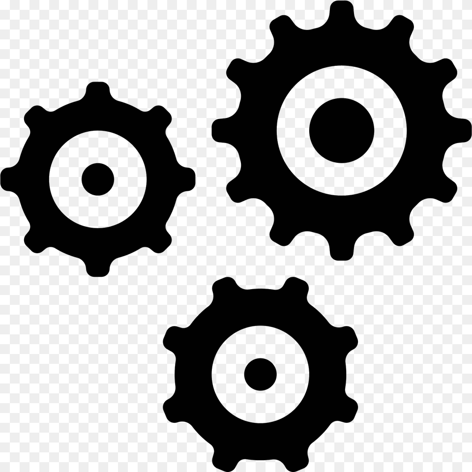 This Icon Has Three Gears In A Triangular Shape That Gear Icon, Gray Free Png Download
