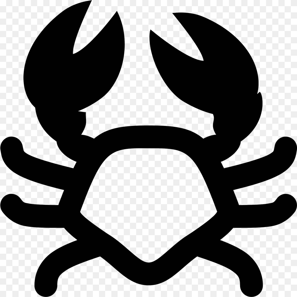 This Icon Is A Stylized Version Of A Crab Holding It39s Crab Icon, Gray Free Png Download