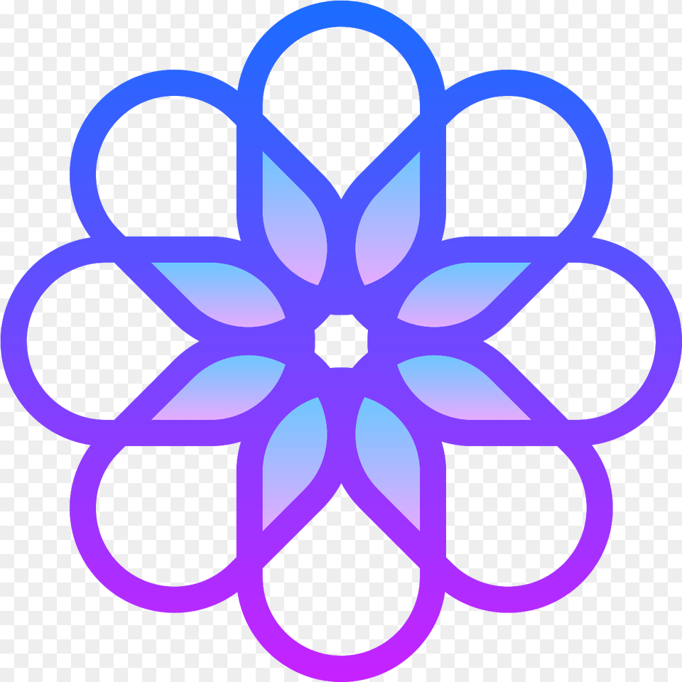 This Icon Is A Sunburst Shaped Flower Blossom, Dahlia, Purple, Plant, Pattern Free Transparent Png