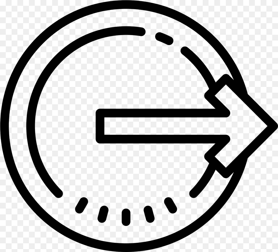 This Icon Is A Very Line Line Drawn In A Circle With 1st Icon, Gray Png