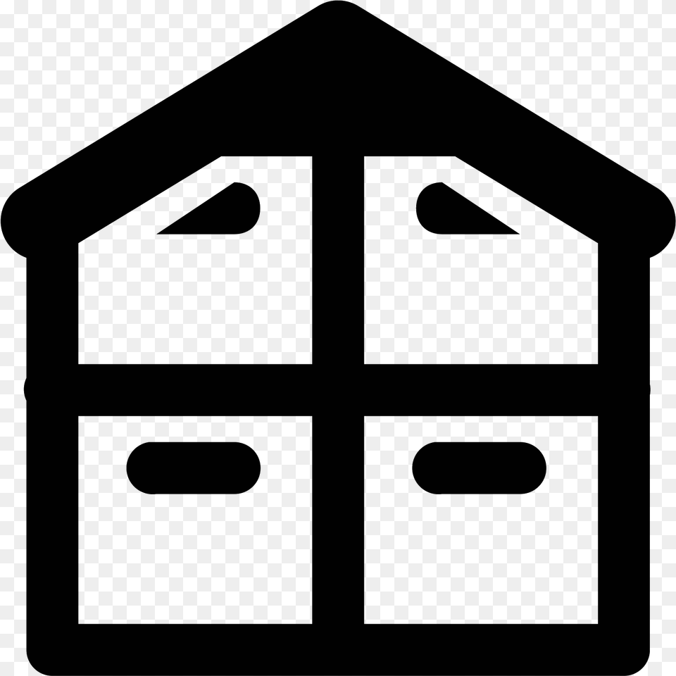 This Icon Is Depicting A House Like Structure That Warehouse Ico, Gray Png