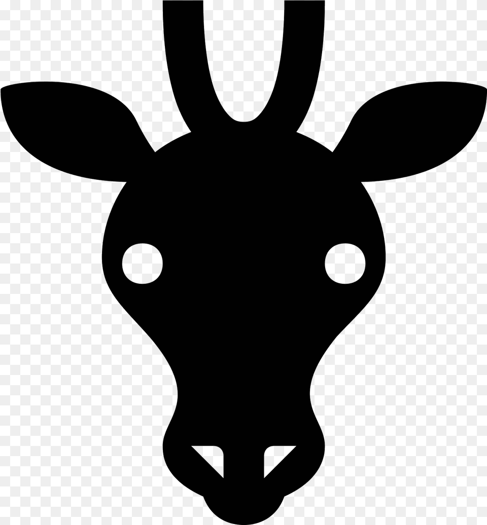 This Icon Is Depicting A The Head Of A Giraffe And Cartoon, Gray Free Png Download