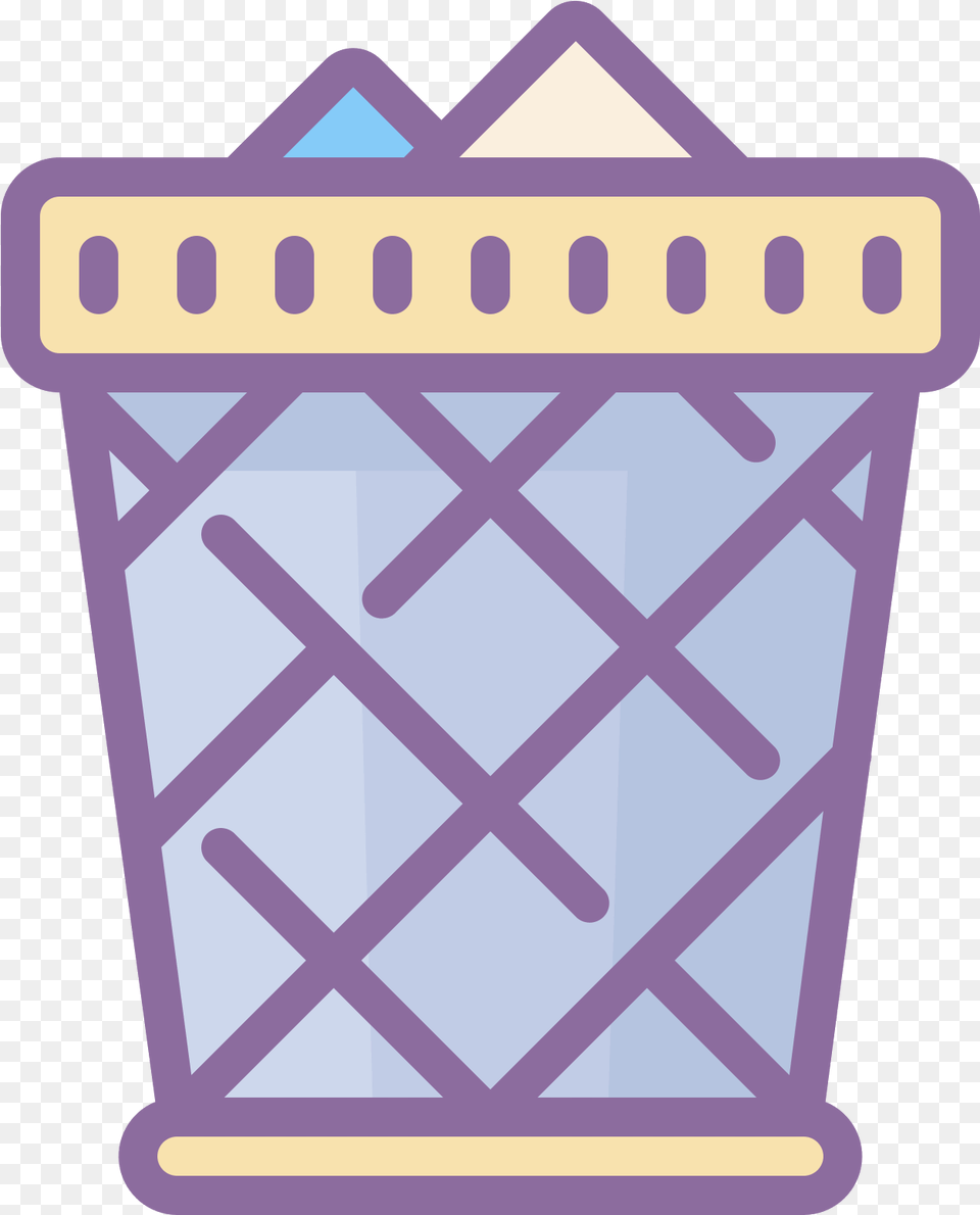 This Icon Is Meant To Represent A Full Trash Can Icon Bin Violet, Cream, Dessert, Food, Ice Cream Png