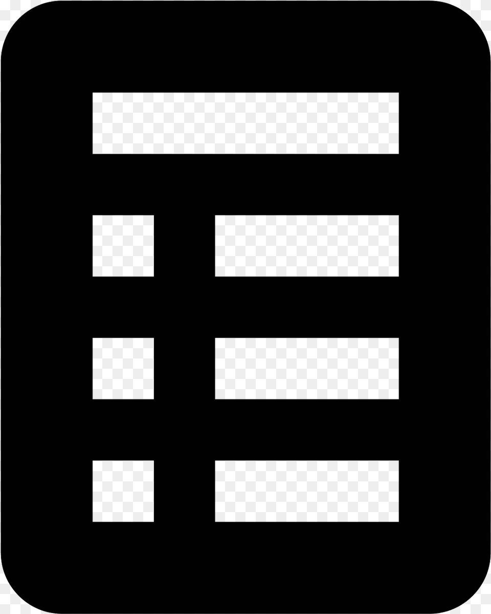 This Icon Is Meant To Represent A Sheet Of Paper With, Gray Free Png