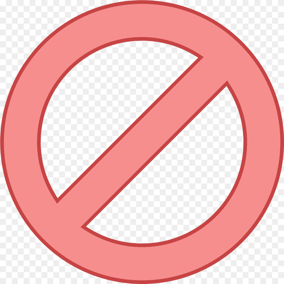 This Icon Is Of A Circle With A Slash Mark Running, Sign, Symbol, Road Sign, Disk Free Png