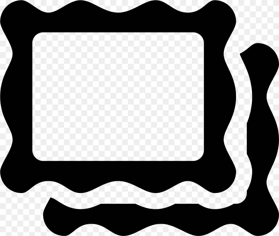 This Icon Is Of Two Squares Placed Over Each Other Galeria Icon, Gray Png Image