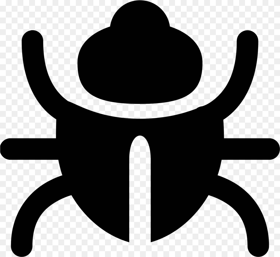 This Icon Is Oval With Legs On The Sides In The Shape Bug Ico, Gray Free Png Download
