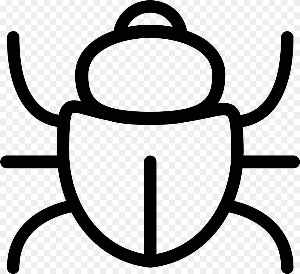 This Icon Is Oval With Legs On The Sides In The Shape Bugs Icon, Gray Free Png