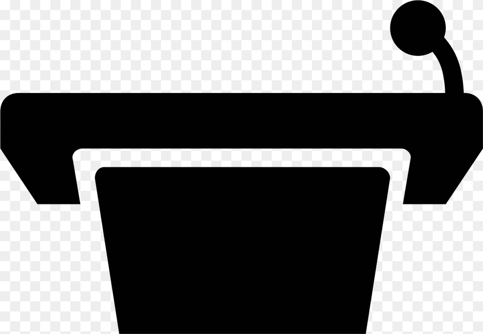 This Icon Represents A Podium Without A Speaker Public Speaking Icon, Gray Png