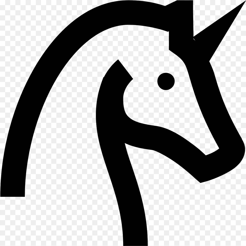This Icon Represents A Unicorn Icon Unicornio, Gray Png