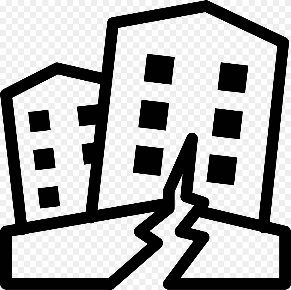 This Icon Represents An Earthquake Earthquakes, Gray Free Png Download