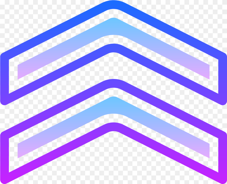 This Icon Represents Chevron It Is Two Triangle Lines De Trafico Triangulares, Light, Neon, City, Pattern Png Image