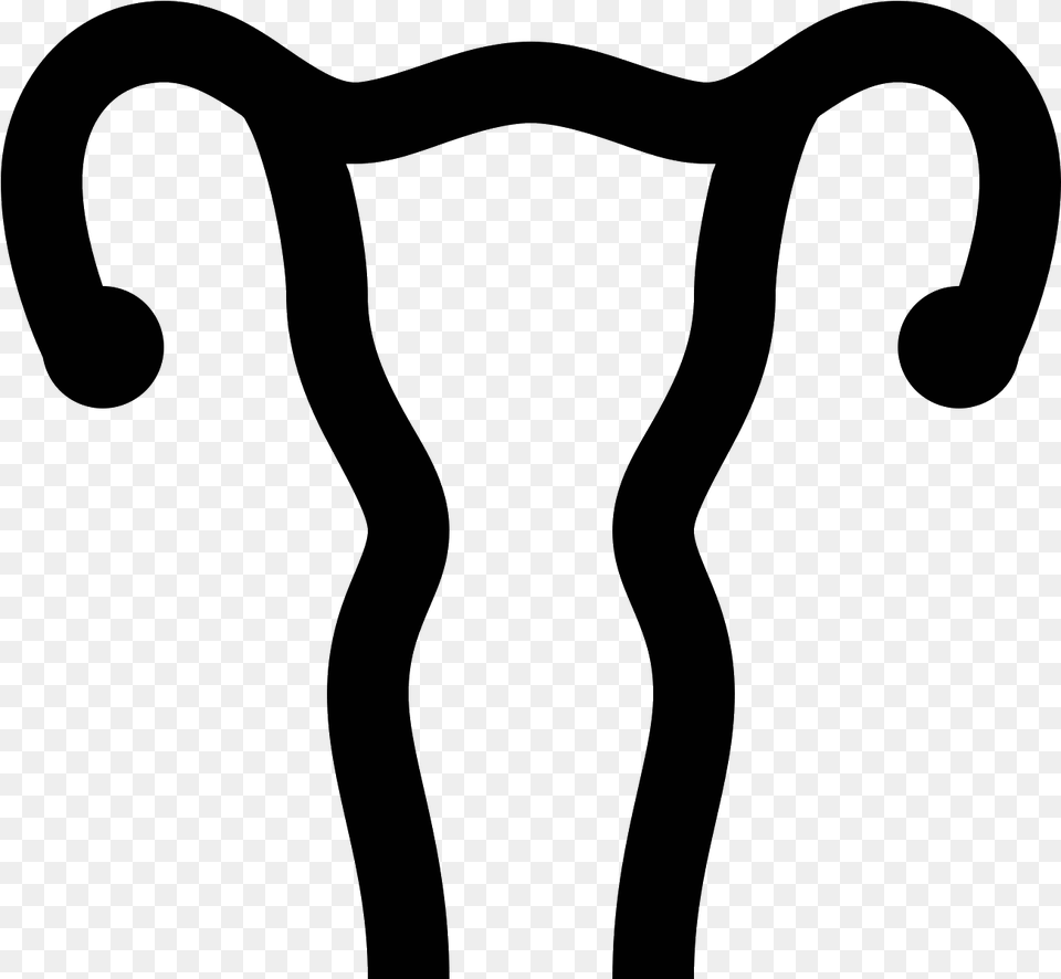 This Icon Represents The Uterus Of A Female Human, Gray Free Png Download