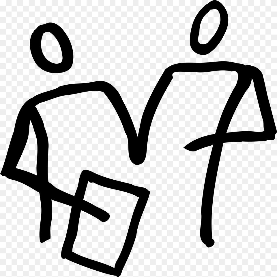This Icons Design Of 2 People Looking At A, Gray Png