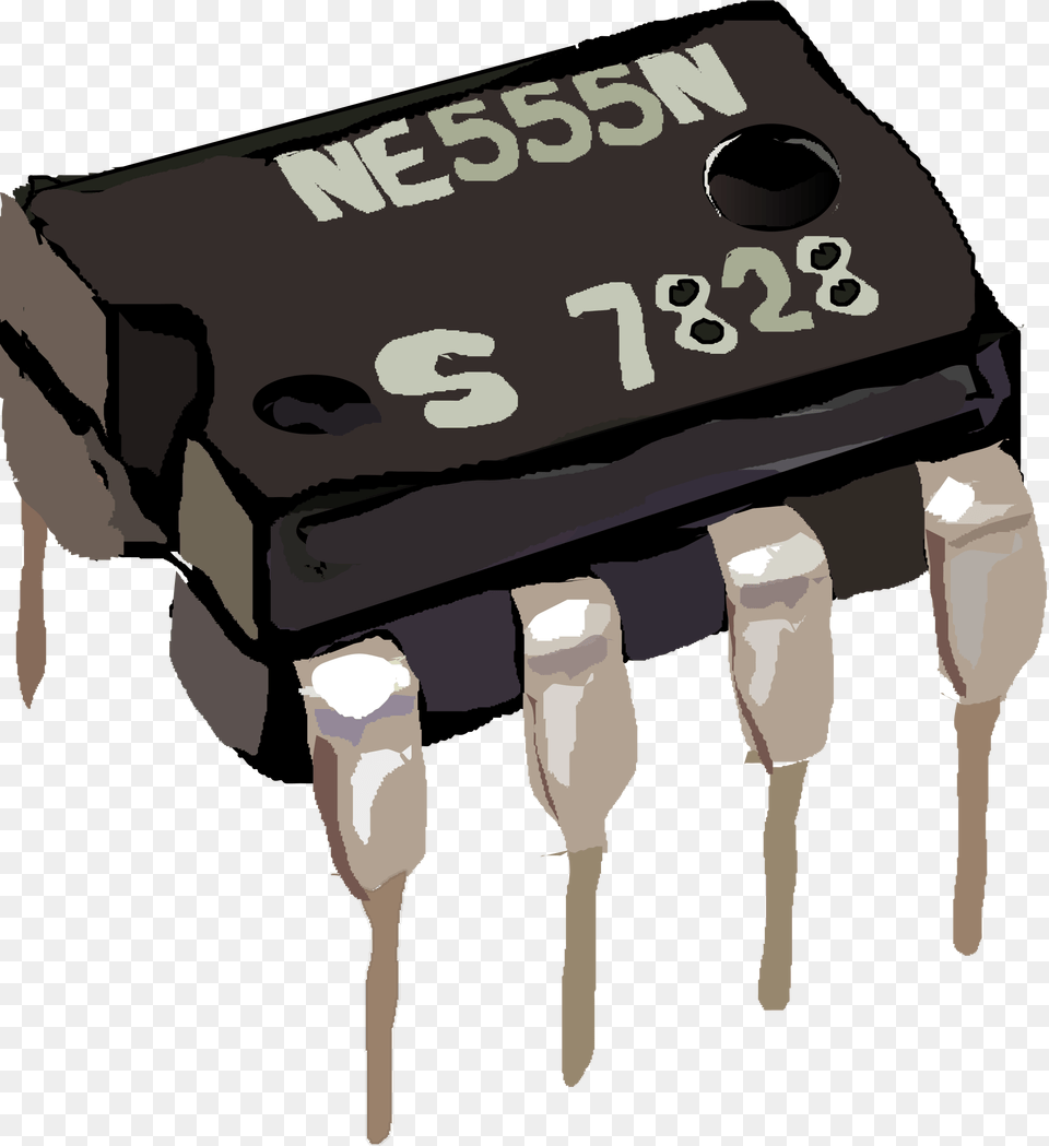 This Icons Design Of 555 Timer Ic, Electronics, Hardware, Electronic Chip, Printed Circuit Board Free Transparent Png