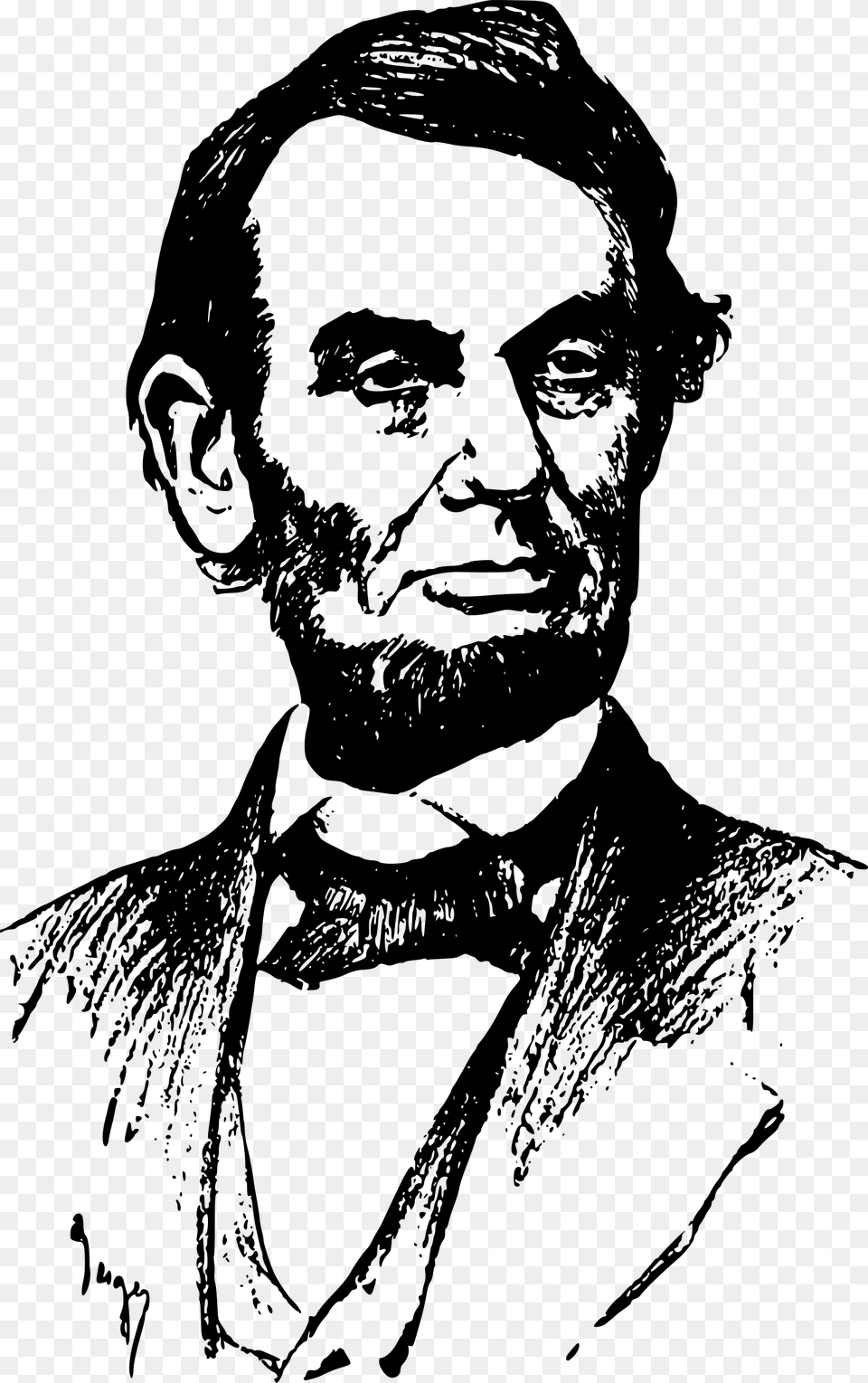 This Icons Design Of Abraham Lincoln Face, Gray Png