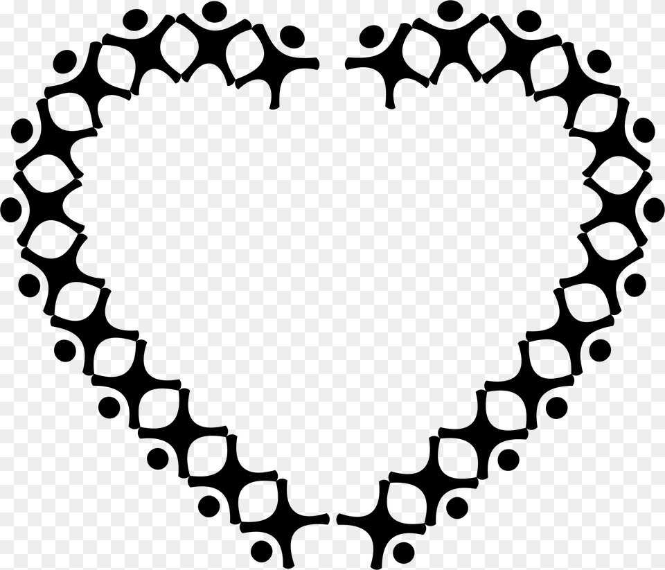 This Icons Design Of Abstract People Heart Heart With People, Gray Free Png