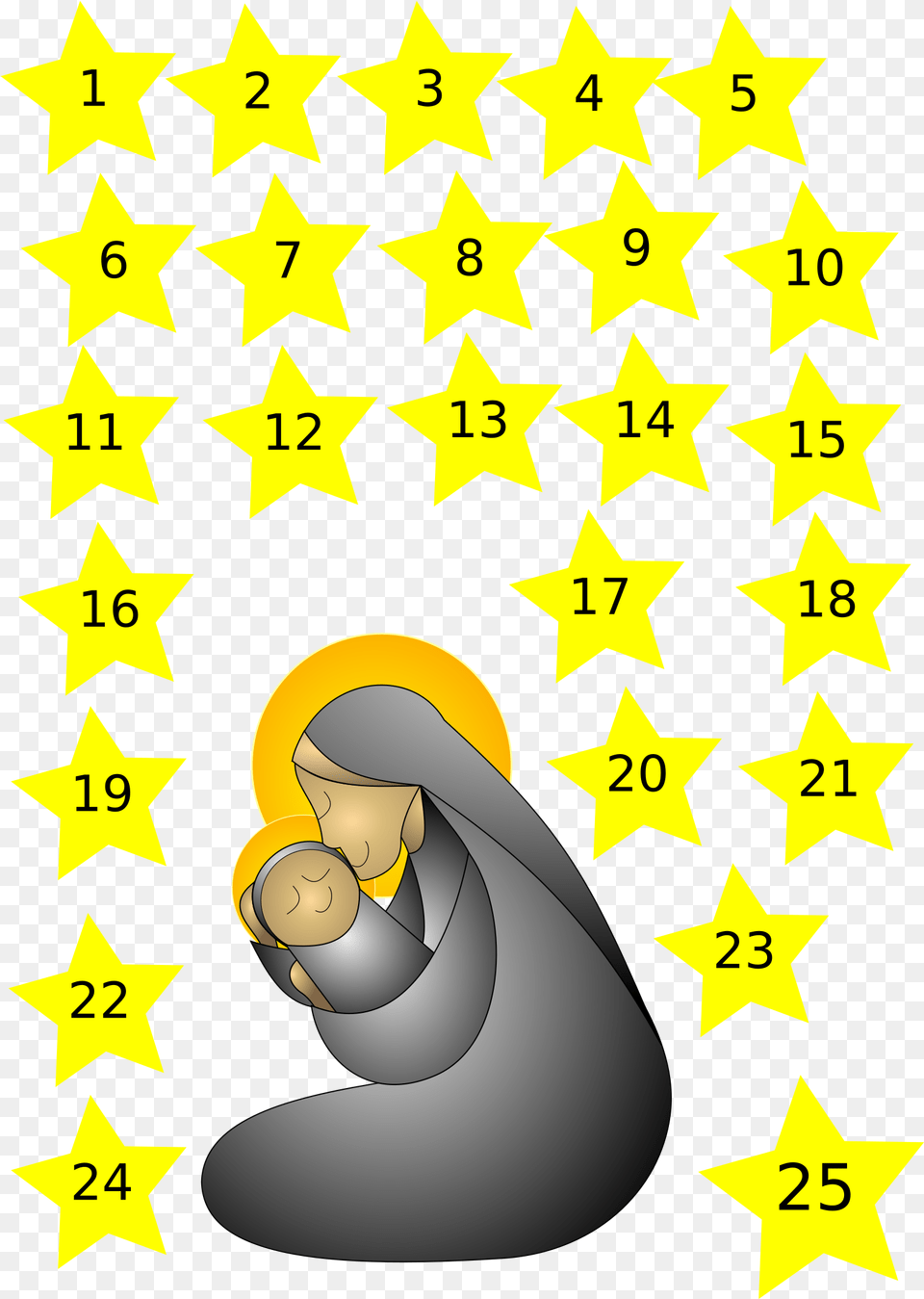 This Icons Design Of Advent Calender Calendario Dell Avvento Cristiano, Symbol Free Png