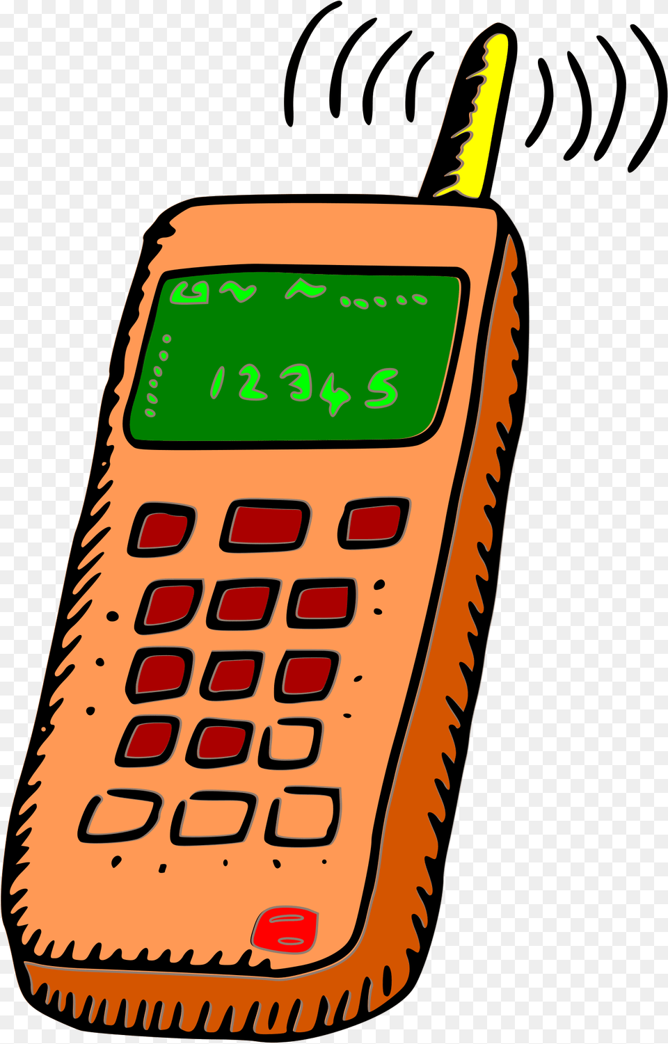 This Icons Design Of Analogue Mobile Phone, Electronics, Mobile Phone Png Image