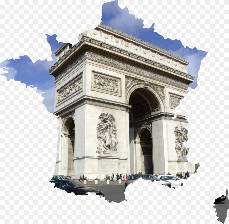 This Icons Design Of Arc De Triomphe, Arch, Architecture, Vehicle, Car Png Image