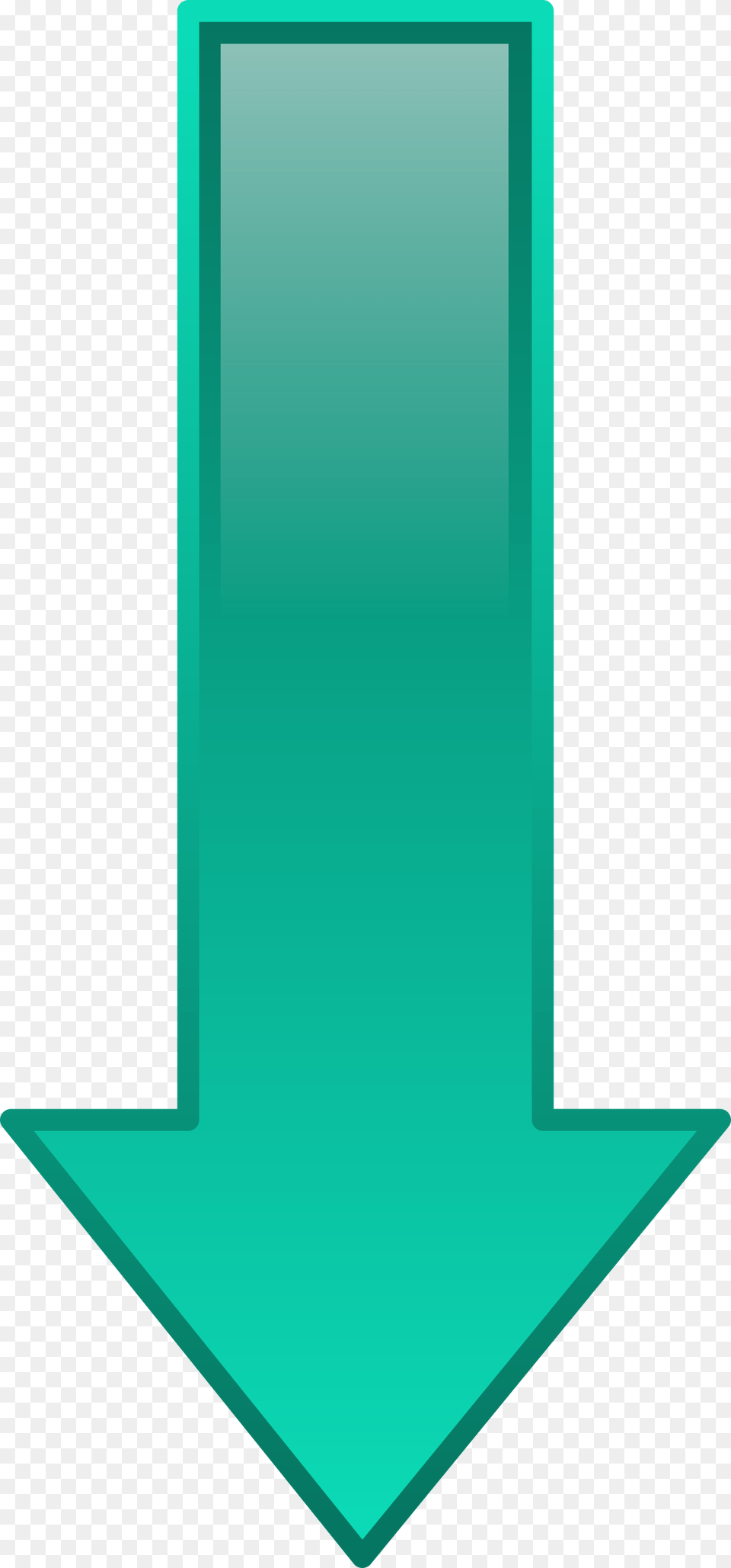 This Icons Design Of Arrow Down Cyan Free Png