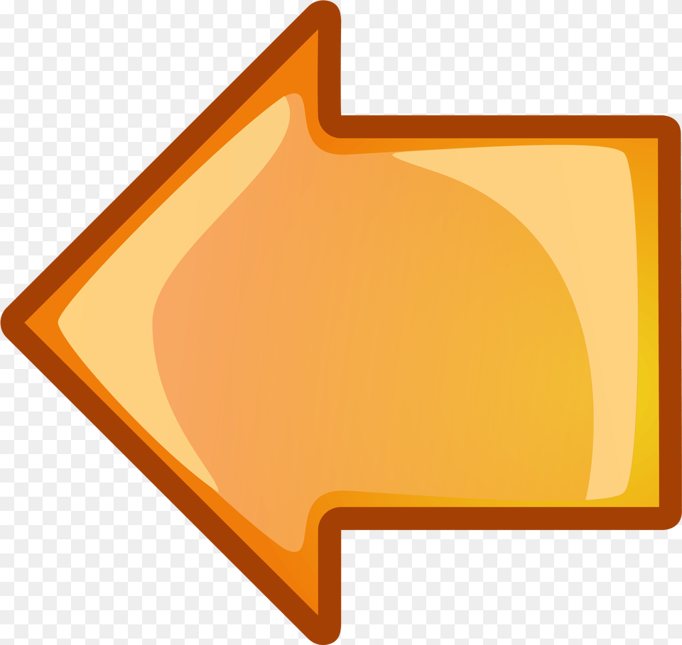 This Icons Design Of Arrow Orange Left, Weapon Free Png