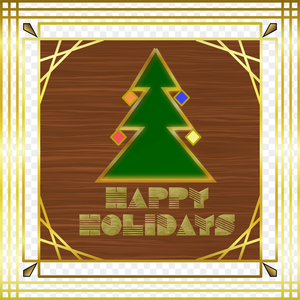 This Icons Design Of Art Deco Holiday Card, Triangle Png