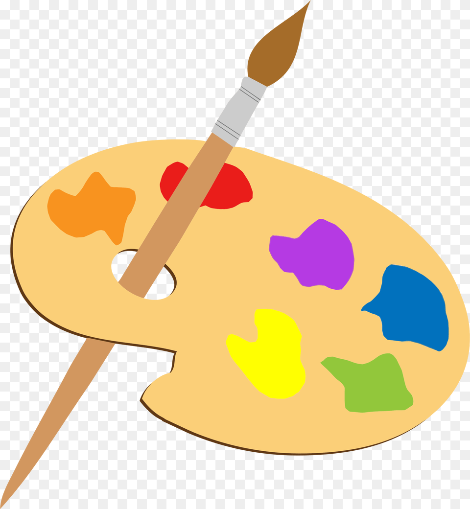 This Icons Design Of Artists Palette And Brush, Device, Paint Container, Tool, Animal Free Transparent Png