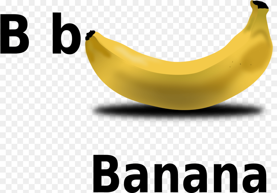 This Icons Design Of B For Banana, Food, Fruit, Plant, Produce Free Transparent Png