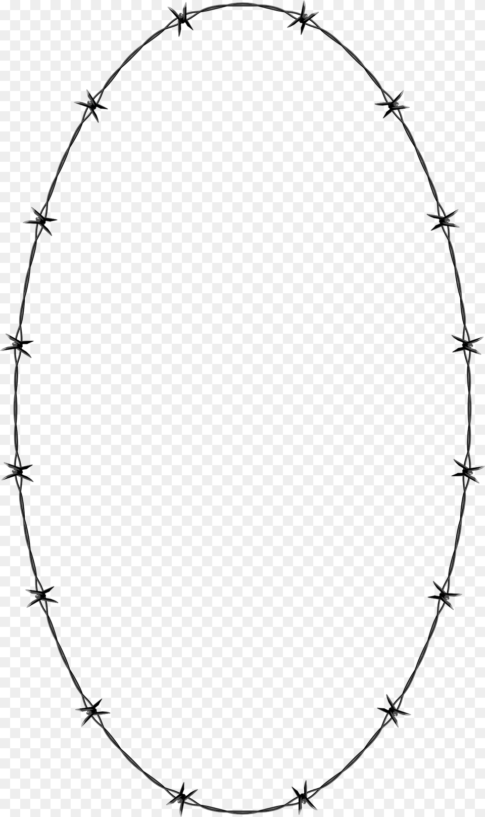 This Icons Design Of Barbed Wire Ellipse Frame, Oval Free Png Download