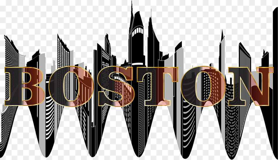 This Icons Design Of Boston Skyline Typography, City, Art, Graphics Free Transparent Png