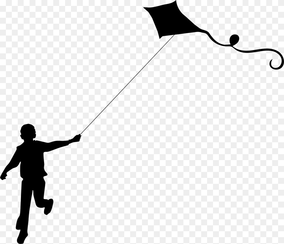 This Icons Design Of Boy Flying Kite Minus, Gray Png