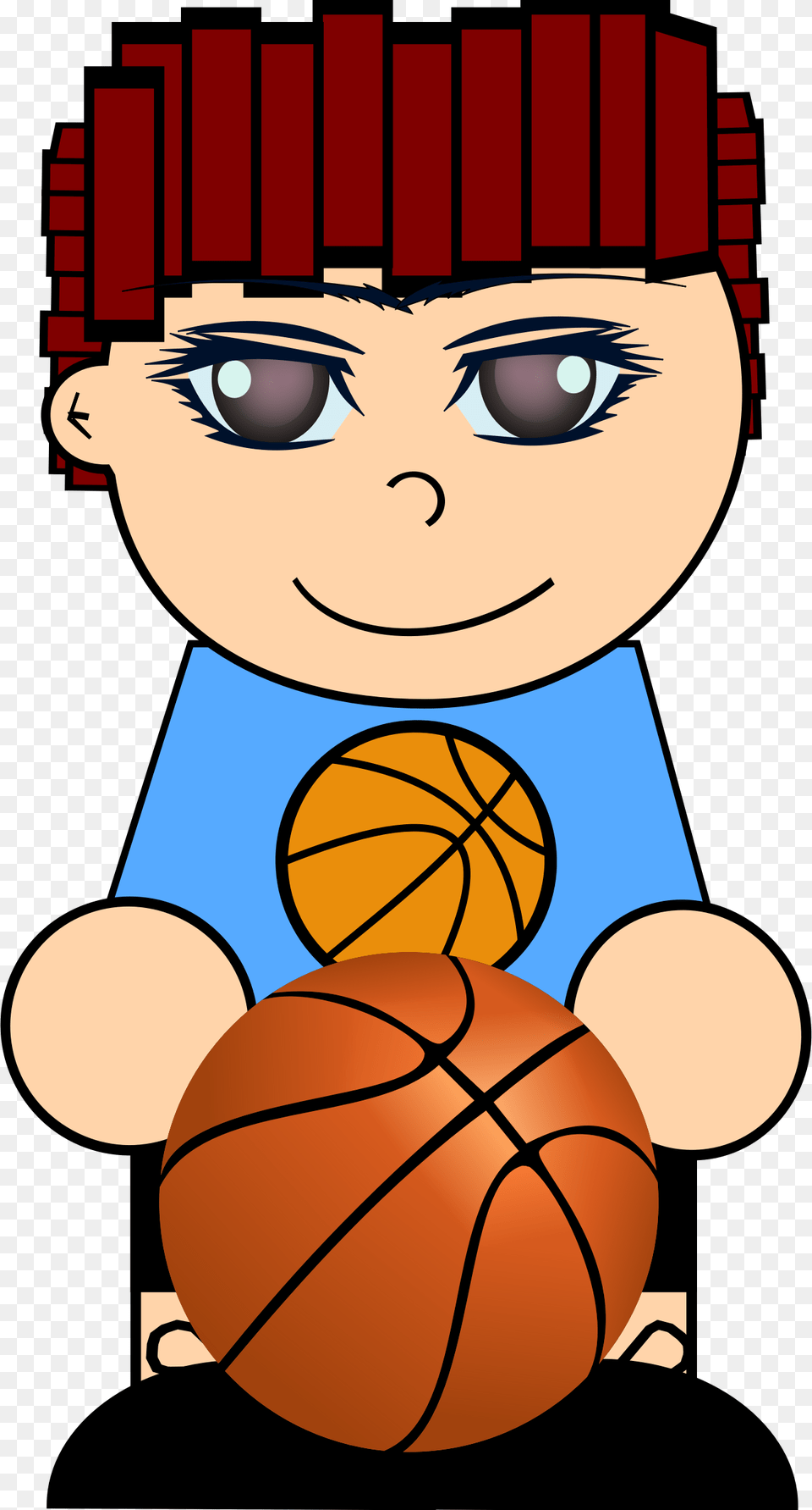 This Icons Design Of Boy With Basketball, Baby, Person, Face, Head Png Image