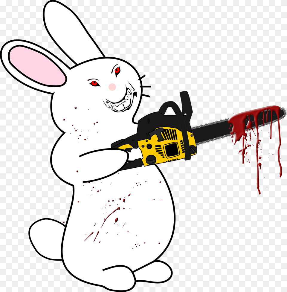 This Icons Design Of Bunny With Chainsaw, Device, Nature, Outdoors, Snow Free Png