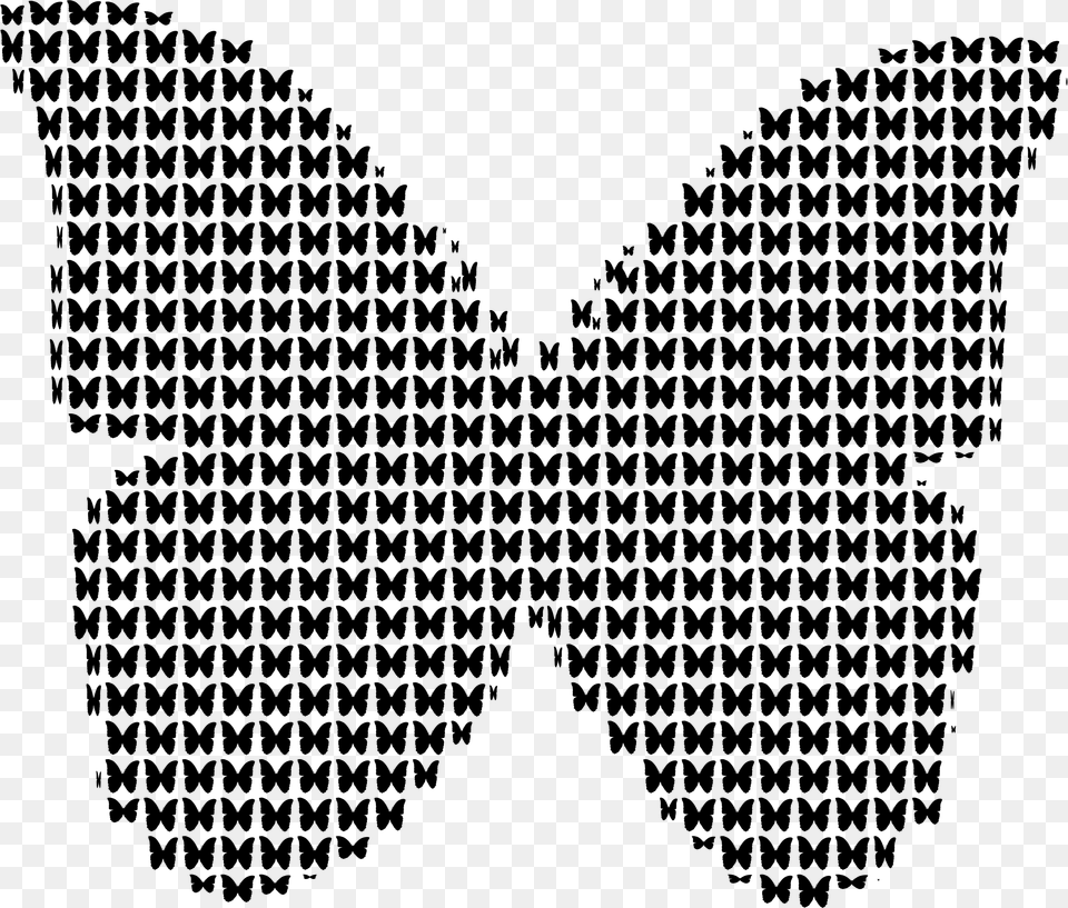 This Icons Design Of Butterfly Fractal, Gray Free Transparent Png