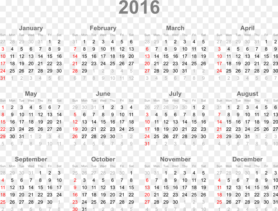 This Icons Design Of Calendar 2016, Text, Scoreboard Free Transparent Png