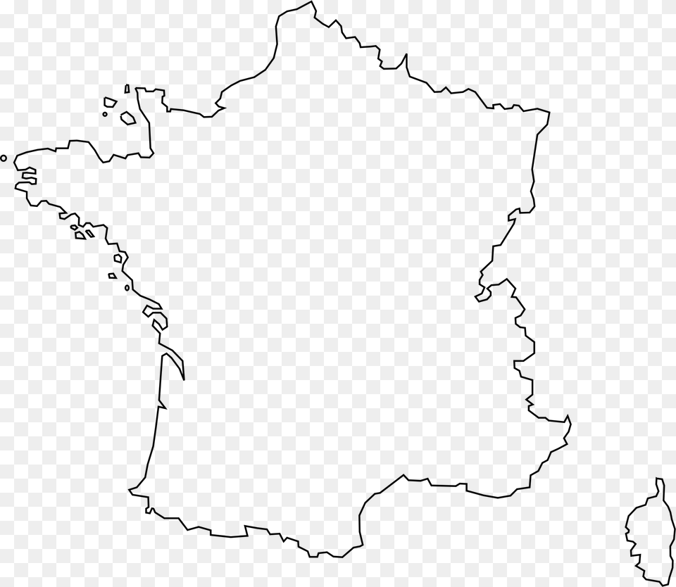 This Icons Design Of Carte De France France Map Outline, Gray Free Png