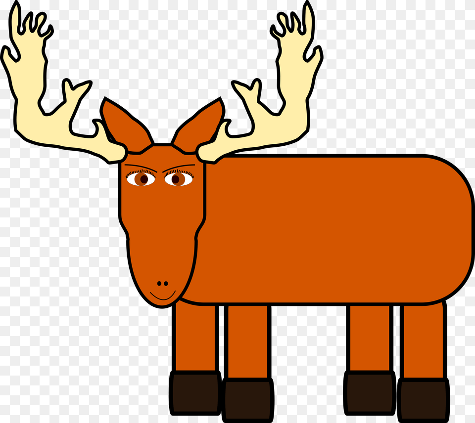 This Icons Design Of Cartoon Moose Remix, Animal, Deer, Mammal, Wildlife Free Png Download