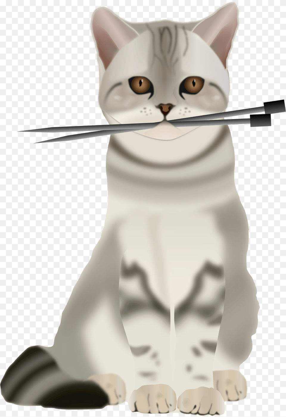 This Icons Design Of Cat With Knitting Needles, Animal, Pet, Mammal, Baby Free Png Download