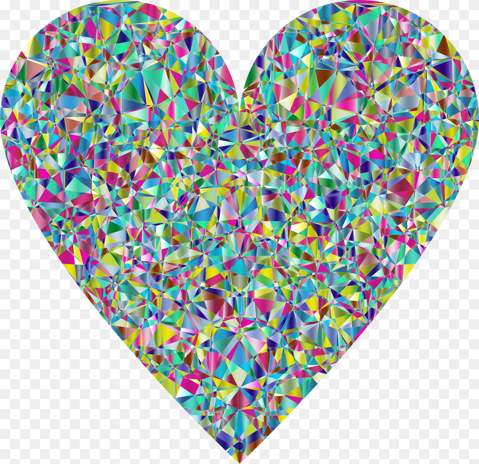 This Icons Design Of Chromatic Crystal Heart, Art, Pattern, Tile, Chandelier Png Image