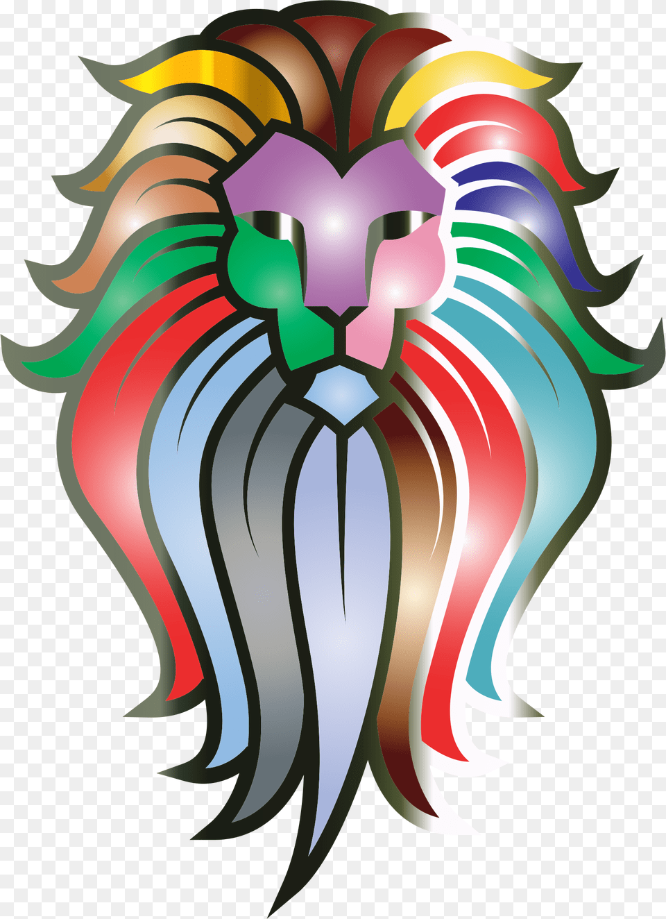 This Icons Design Of Chromatic Lion Face Tattoo, Art, Graphics, Dynamite, Weapon Png