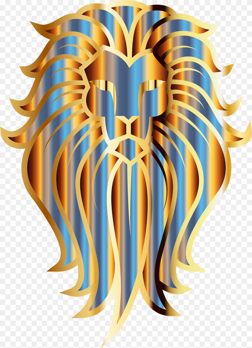 This Icons Design Of Chromatic Lion Face Tattoo, Art, Animal, Mammal, Wildlife Free Png