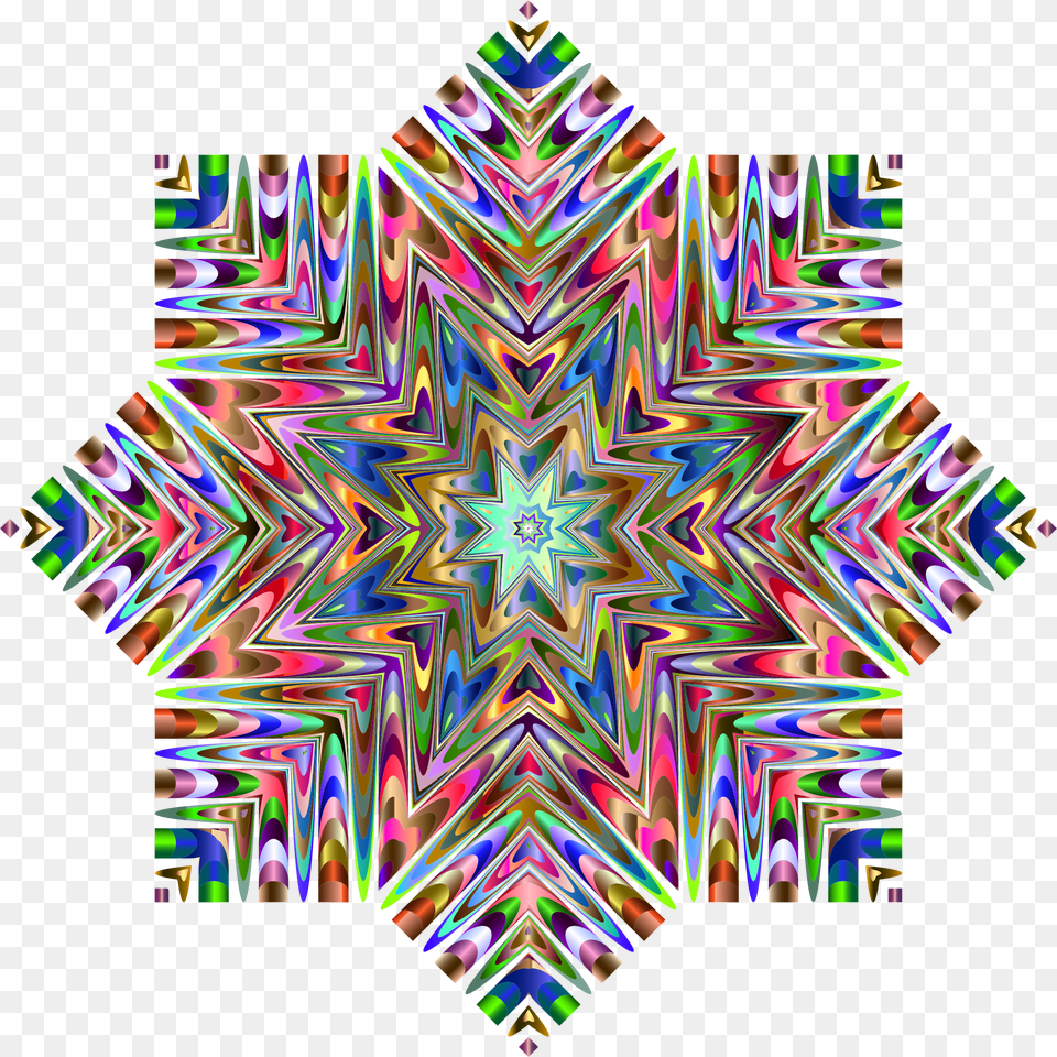 This Icons Design Of Chromatic Snowflake, Art, Pattern, Accessories, Fractal Png Image