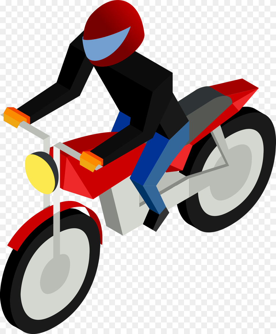 This Icons Design Of Cm Isometric Biker, Motorcycle, Transportation, Vehicle, Cross Free Png