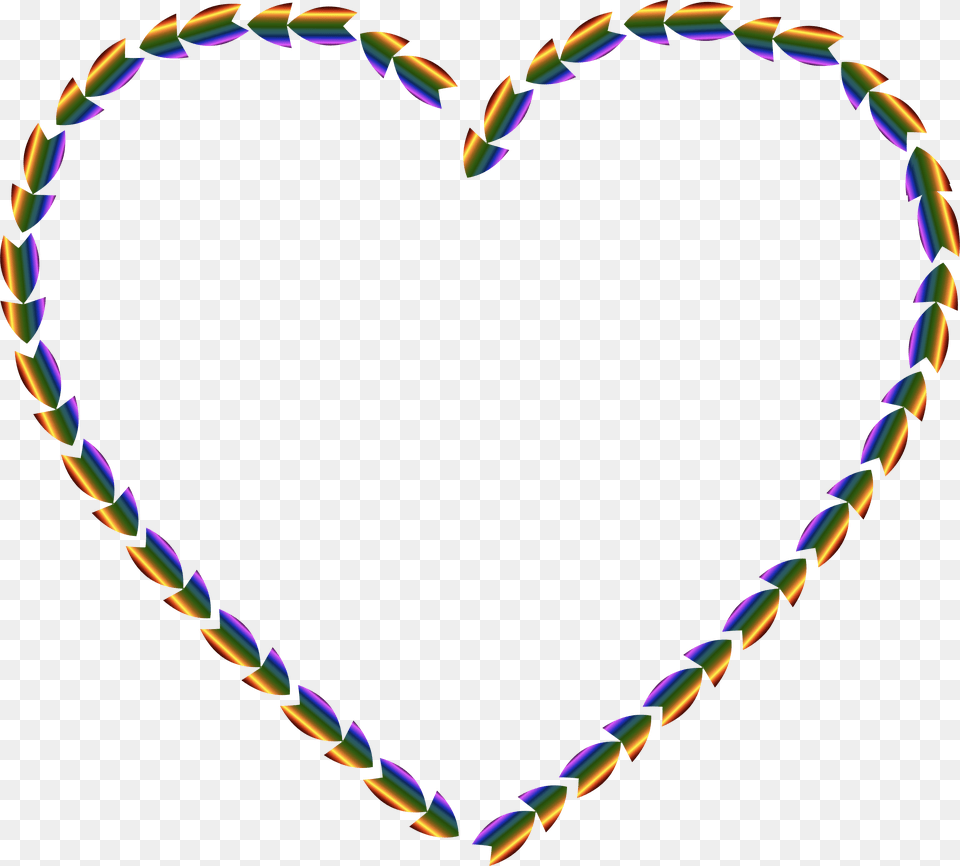 This Icons Design Of Colorful Direction Heart, Accessories, Jewelry, Necklace Free Png
