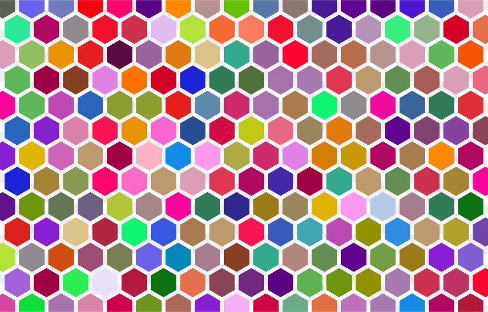 This Icons Design Of Colorful Hex Grid Pattern, Food, Honey, Honeycomb, Texture Free Png Download