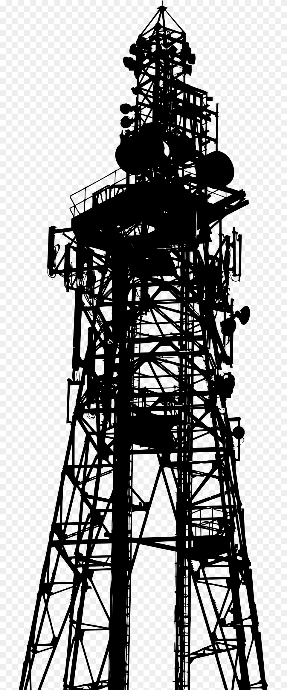 This Icons Design Of Communications Tower, Gray Free Transparent Png