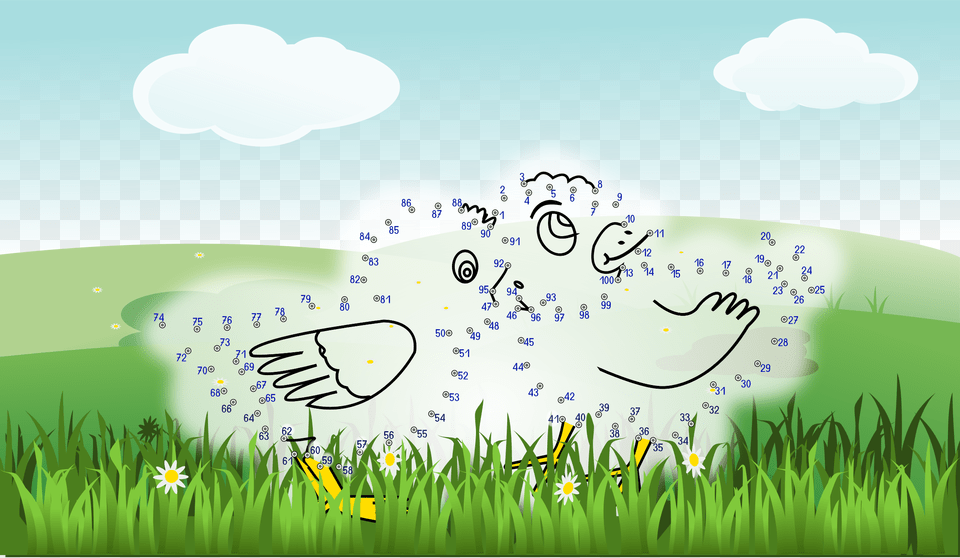 This Icons Design Of Connect The Dots Chicken, Grass, Plant, Flower, Outdoors Png Image