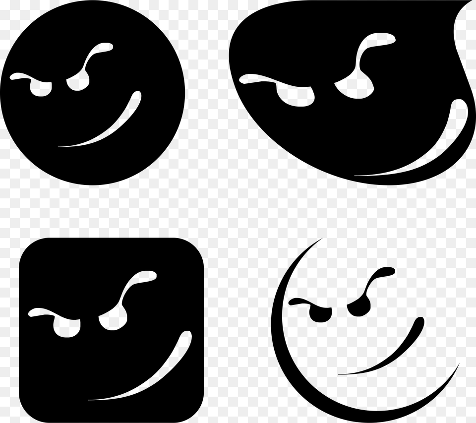 This Icons Design Of Cool Smileys Cartoon, Gray Free Transparent Png