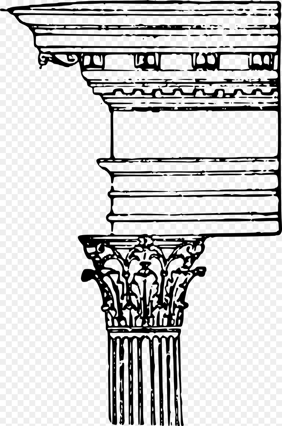 This Icons Design Of Corinthian Order, Gray Free Png